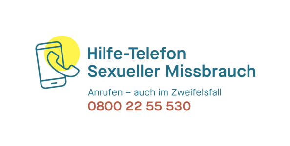 Banner Hilfe-Telefon Sexueller Missbrauch: Anrufen auch im Zweifelsfall 0800 22 55 530